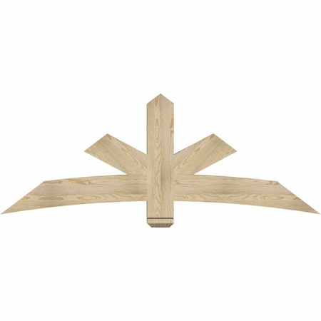 Ekena Millwork Alberta Rough Sawn Timber Gable Bracket, Douglas Fir, 72"W x 27"H x 6"D x 6"F, 9/12 Pitch GBW072X27X0606ALB00RDF